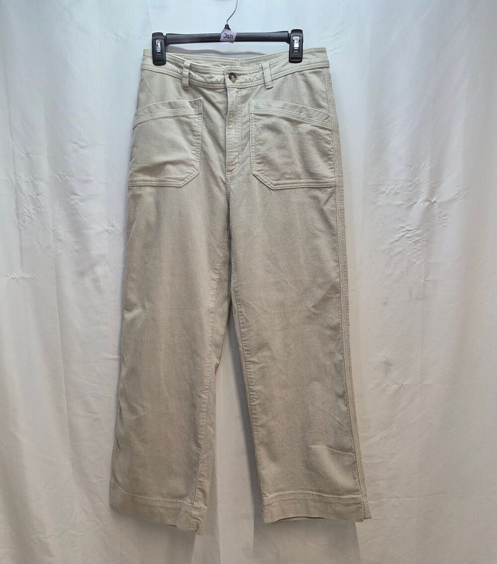 Patagonia Organic Cotton Corduroy Beige Pants Womens Size 8 Outdoor Utility